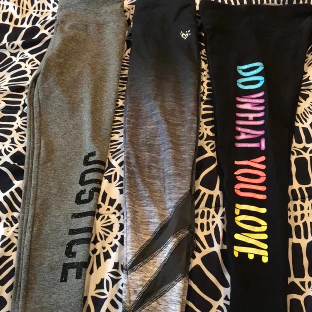 Set of three girls Justice leggings